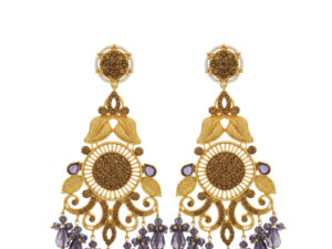 Stylish Earrings with blue stones