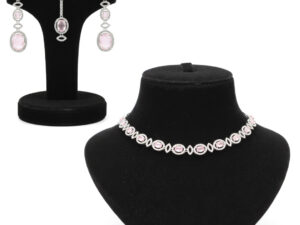 ROSE PINK AMERICAN DIAMOND SET