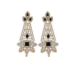 Charming Earrings with black stone