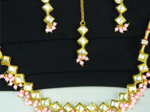 Pink  Kundan  Neckles set