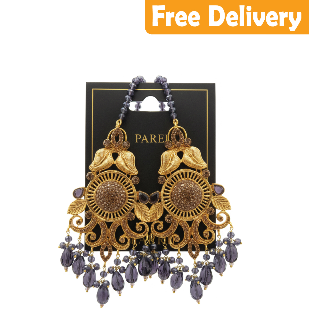 Stylish Earrings with balck stones