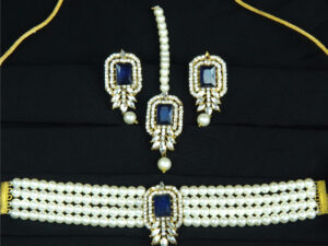 Blue  Chokar Neckles Set