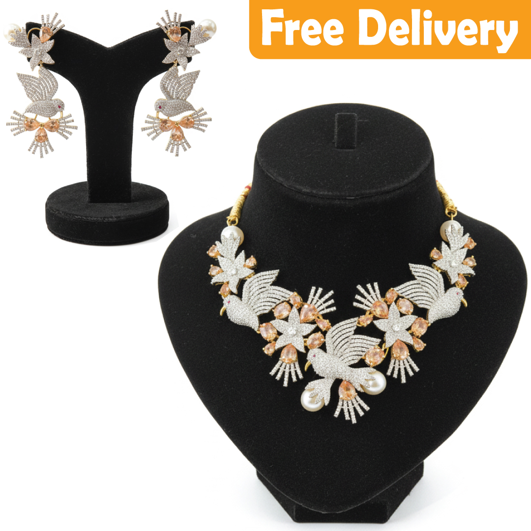 BEAUTIFUL QUALITY ZIRCON SET FOR WALIMA PARTY